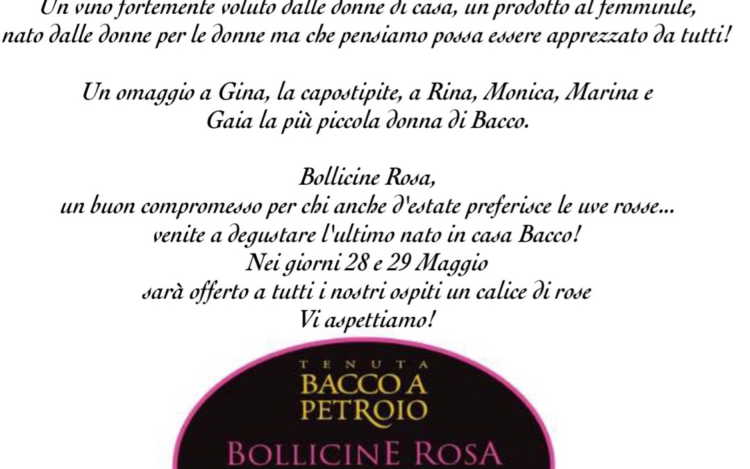 Cantine Aperte 2016 Bollicine Rosa vino spumante extra dry